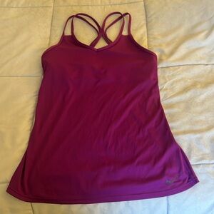Nike razor back, double strap sports bra top